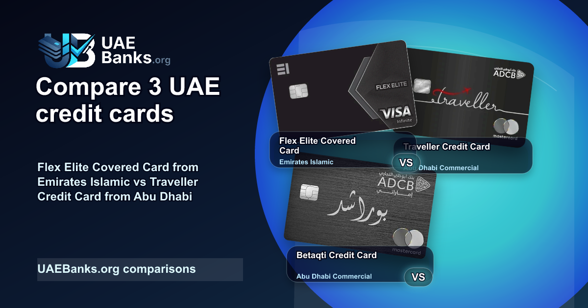 Flex Elite Covered Card vs Traveller Credit Card vs Betaqti Credit Card comparison thumbnail