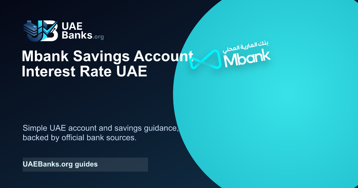 Mbank Savings Account Interest Rate UAE guide thumbnail